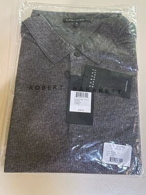 Blackstone Men's Charcoal Patterned Polo